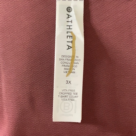 ATHLETA Women’s Plus Size Vita Free Cropped Tee 3X - Picture 9 of 11